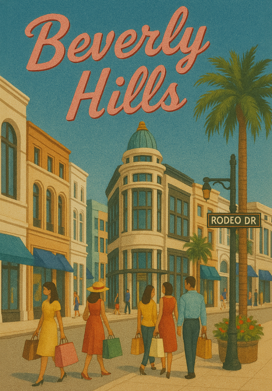 BEVERLY HILLS VINTAGE SHOPPING MAGNET