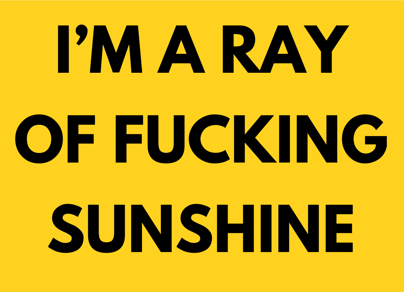 I'M A RAY OF F*CKING SUNSHINE MAGNET