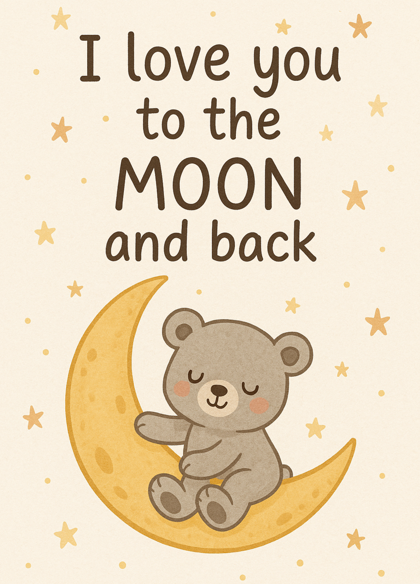 I LOVE YOU TO THE MOON AND BACK CARD