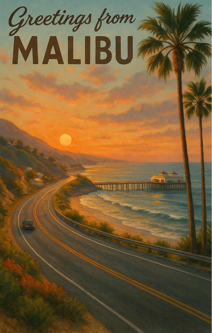 GREETINGS FROM MALIBU PCH MAGNET