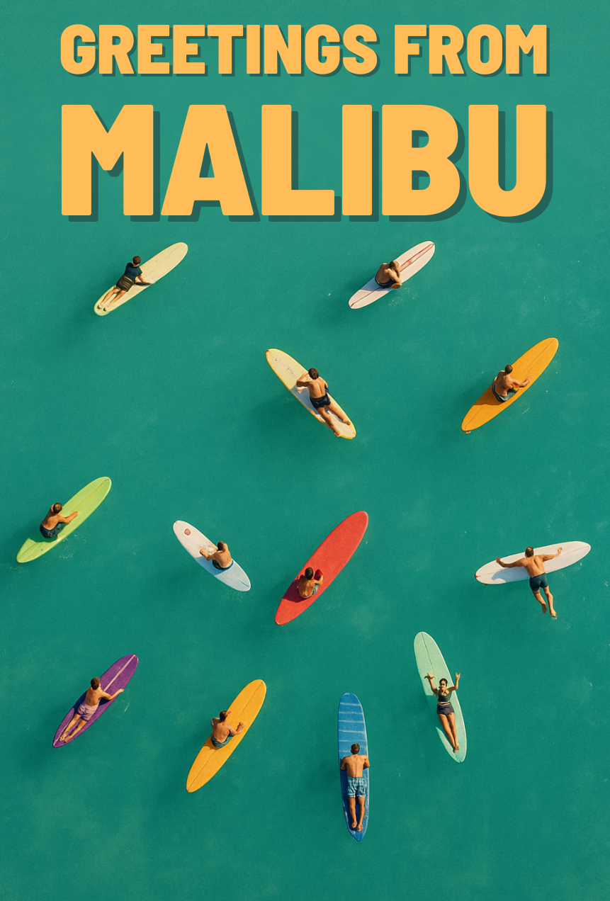 GREETINGS FROM MALIBU SURF MAGNET