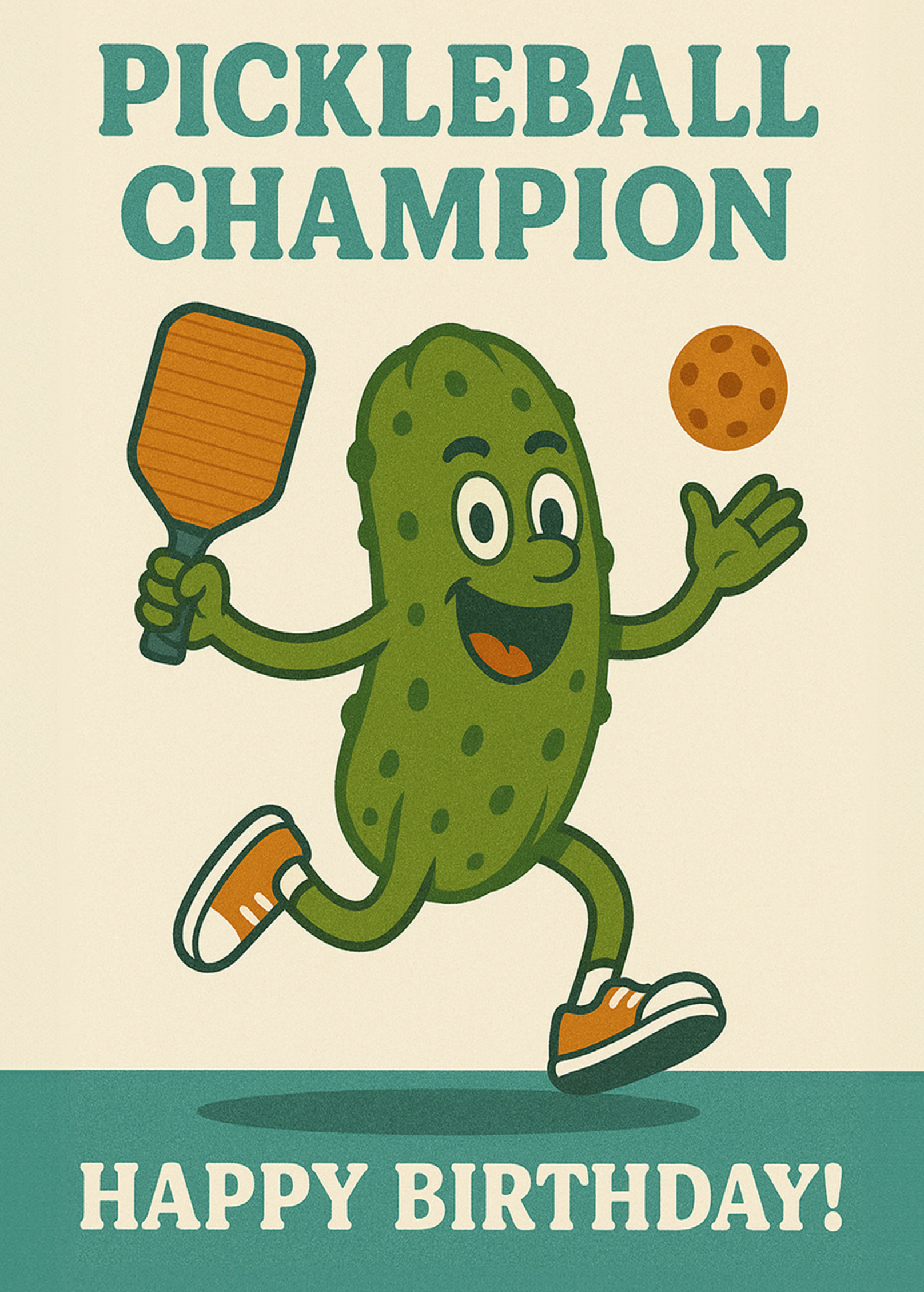 HAPPY BIRTHDAY PICKLEBALL CHAMPION CARD