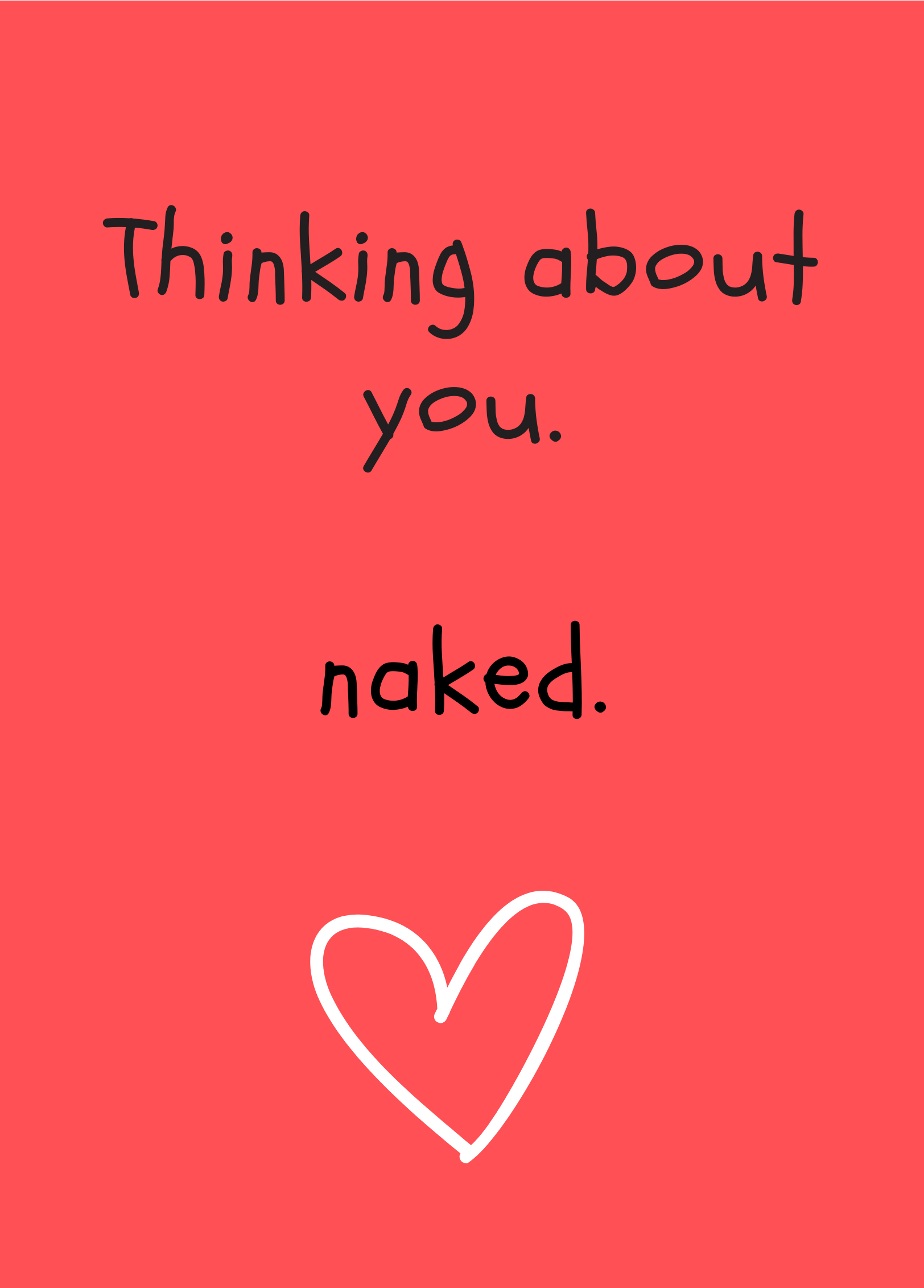 THINKING ABOUT YOU NAKED CARD