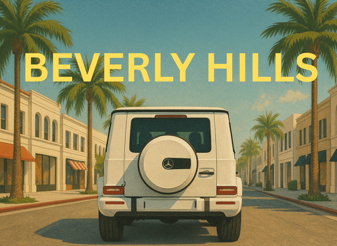 BEVERLY HILLS WAGON MAGNET