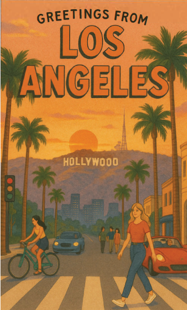 LOS ANGELES ORIGINAL POSTCARD